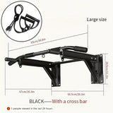 1pc HeavyDuty Iron Wall-Mounted Pull-Up Bar - InspireLand