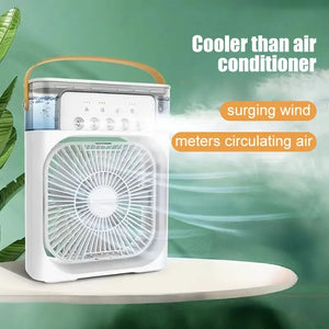 3-in-1 Air Humidifier Cooling USB Fan with LED Night Light - InspireLand