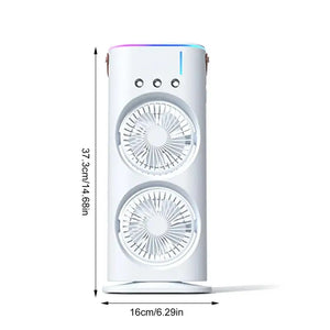 Double-ended Spray Fan with Portable Light Humidifier