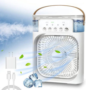 3-in-1 Air Humidifier Cooling USB Fan with LED Night Light - InspireLand