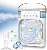 3-in-1 Air Humidifier Cooling USB Fan with LED Night Light - InspireLand