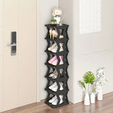 Space-Saving Hourglass Shoe Rack - InspireLand