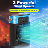 3-in-1 Air Humidifier Cooling USB Fan with LED Night Light - InspireLand