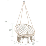 Cotton Rope Hanging Swing Chair for Bedroom - InspireLand